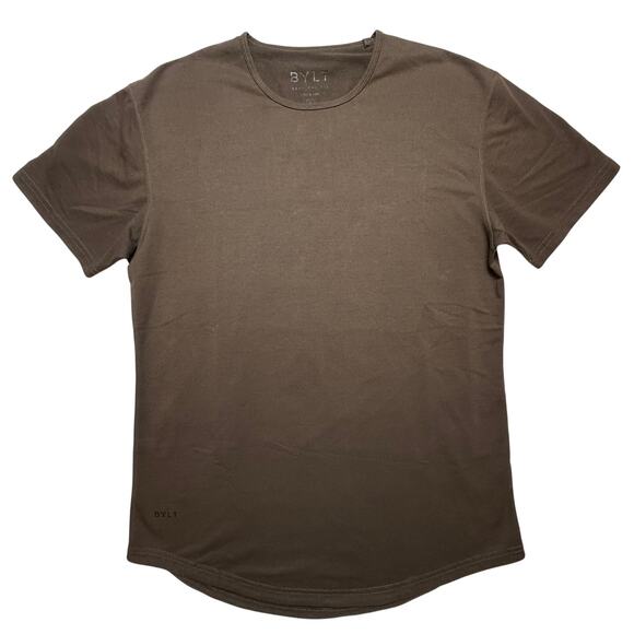 BYLT Basics Drop-Cut Short Sleeve T-Shirt Men’s Brown Crew Neck Size Medium - Picture 1 of 7